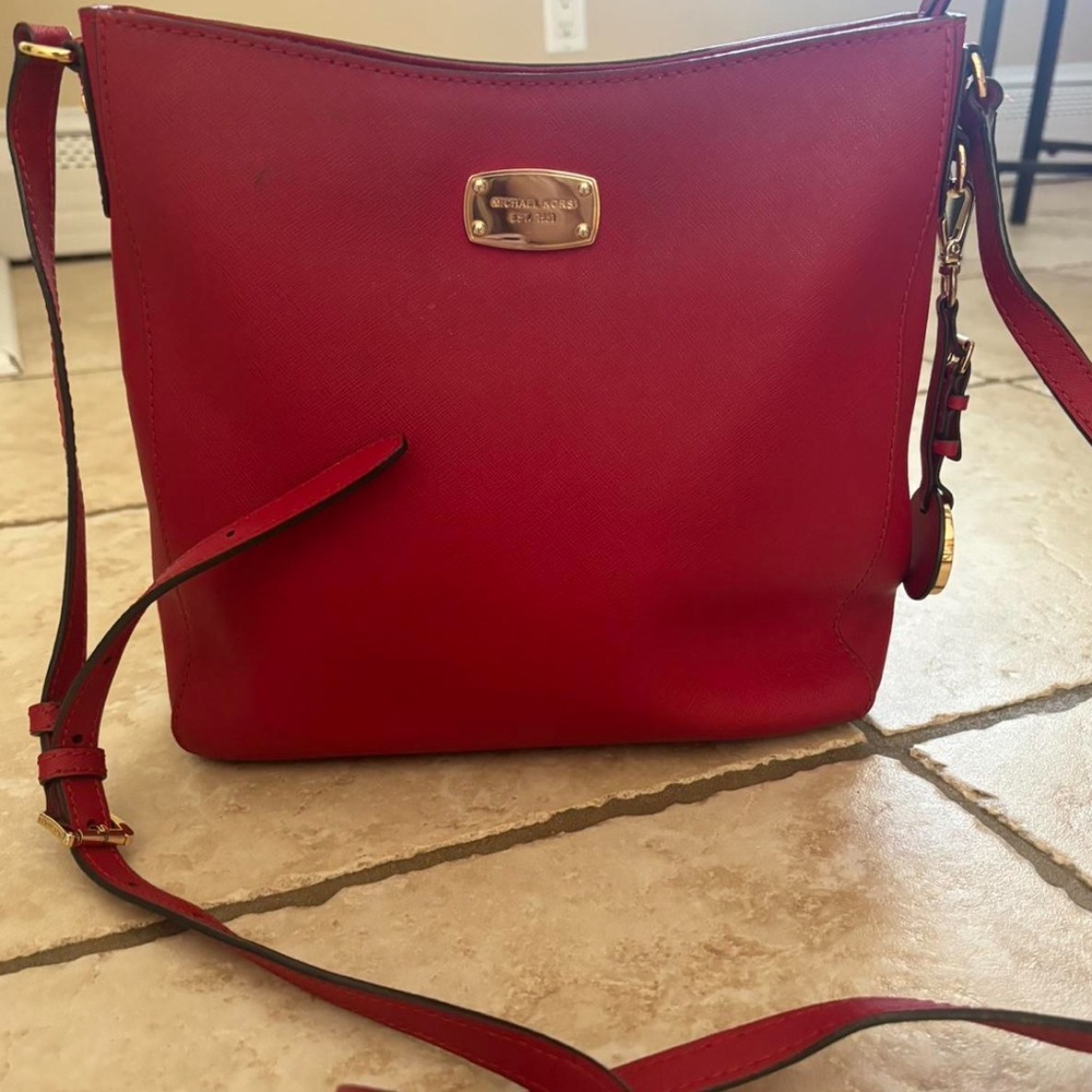 Michael Kors Cherry Red Crossbody Bag